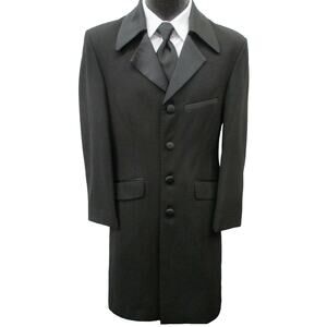 Oscar de la Renta Tuxedo Frock Coat Steampunk Gothic Wedding  Men's Black 36R